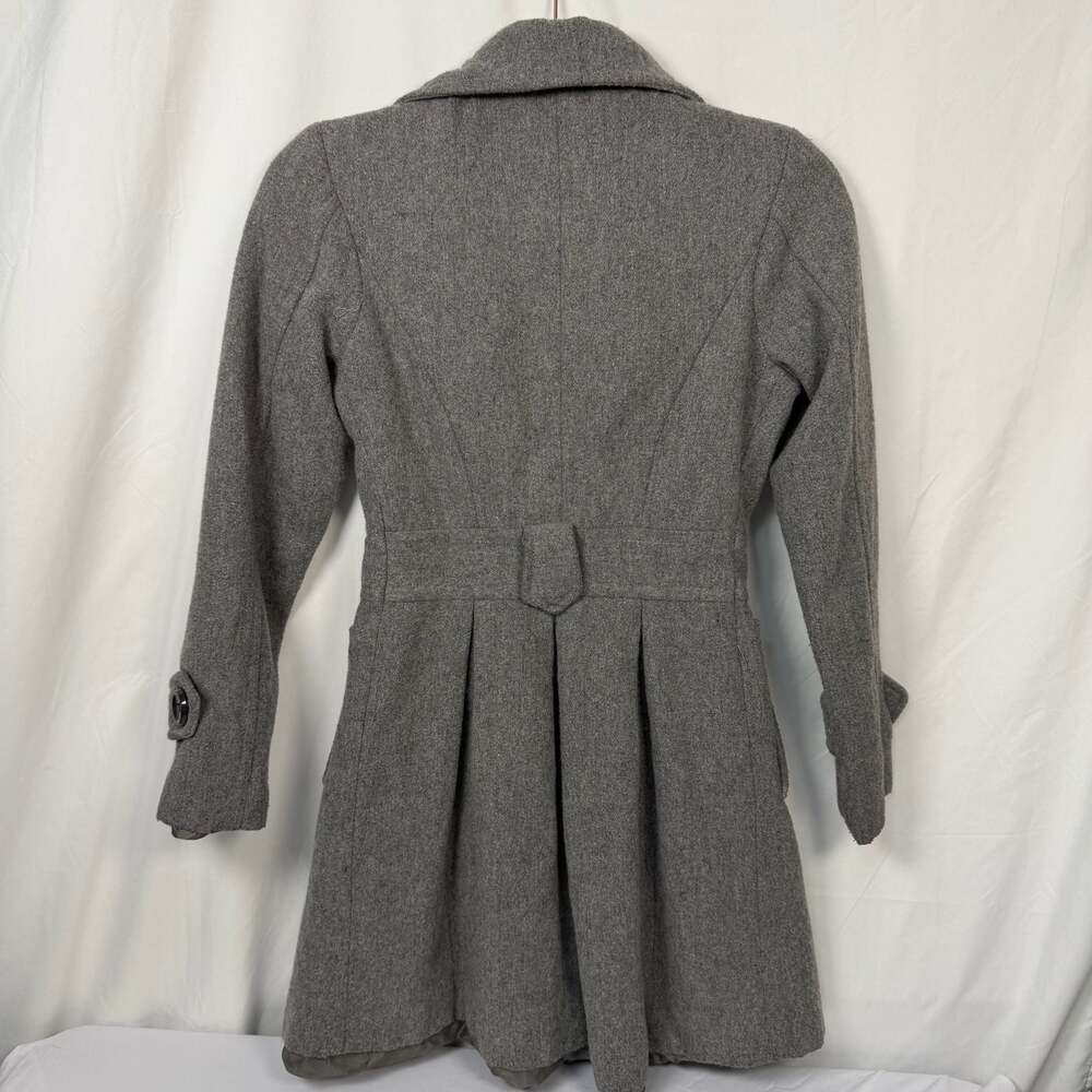 Huu Du Women's Gray Wool Blend Double Breasted Peacoat Size XS - Picture 3 of 5